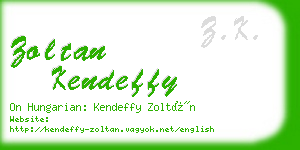 zoltan kendeffy business card